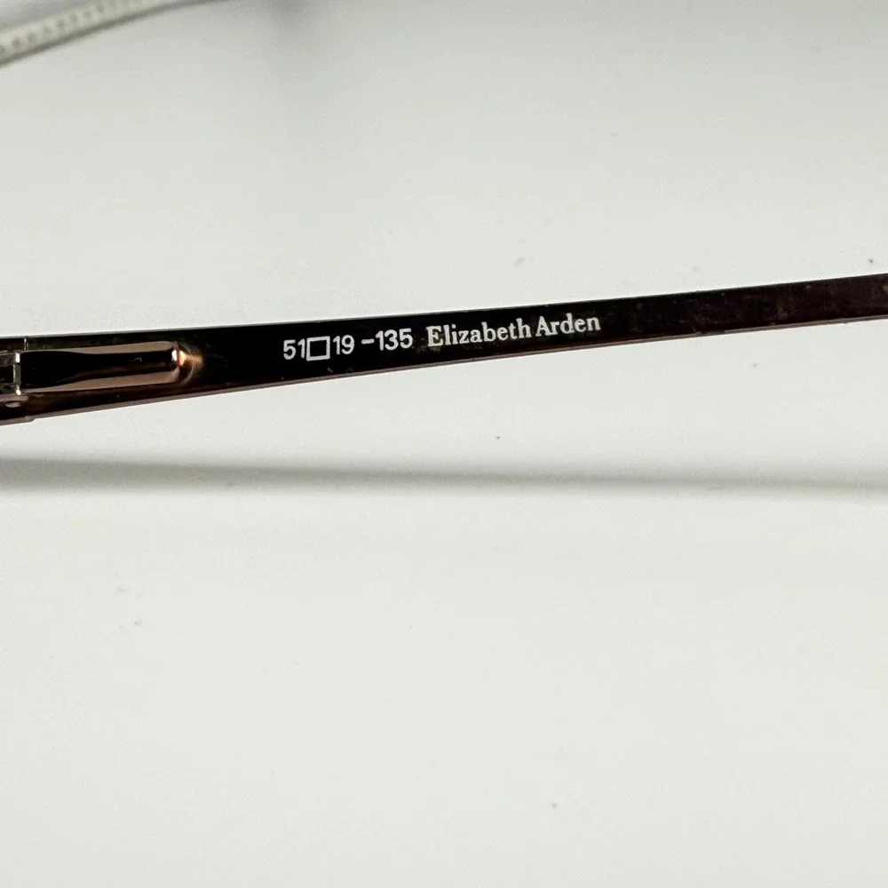 Elizabeth Arden EA 6006 2 Bronze Oval Eyeglass Frames Rhinestones 51-19-135